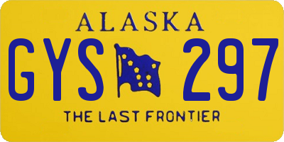 AK license plate GYS297