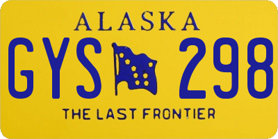AK license plate GYS298