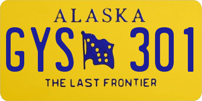 AK license plate GYS301