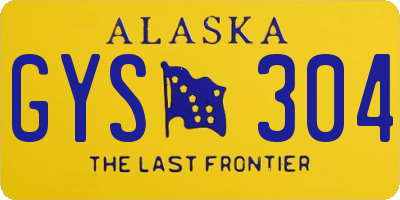 AK license plate GYS304