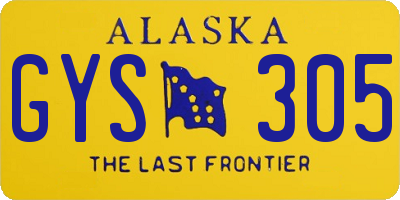 AK license plate GYS305