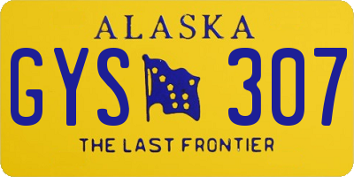 AK license plate GYS307