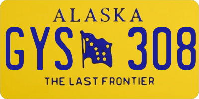 AK license plate GYS308