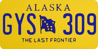 AK license plate GYS309