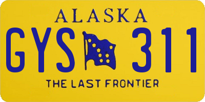 AK license plate GYS311