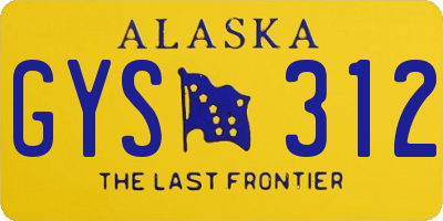 AK license plate GYS312