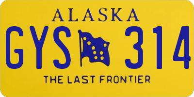 AK license plate GYS314