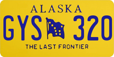 AK license plate GYS320