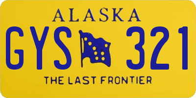 AK license plate GYS321