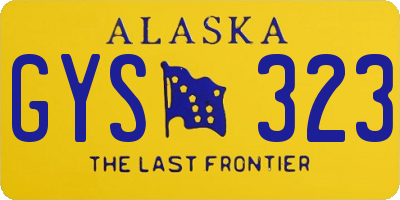 AK license plate GYS323