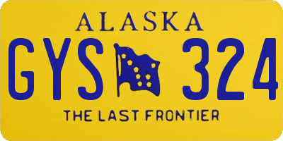 AK license plate GYS324