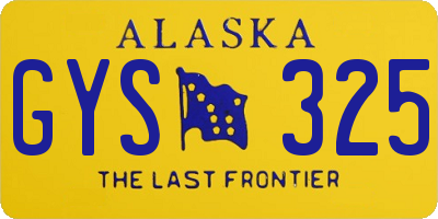 AK license plate GYS325