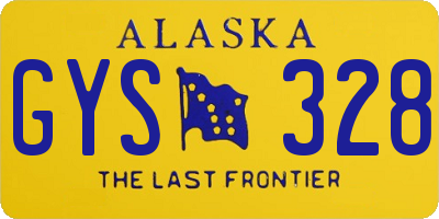 AK license plate GYS328