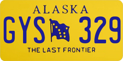 AK license plate GYS329