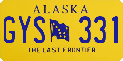 AK license plate GYS331