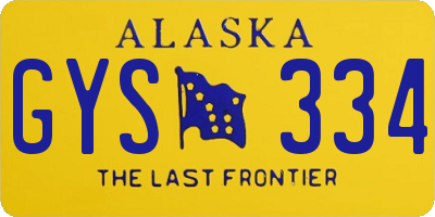 AK license plate GYS334