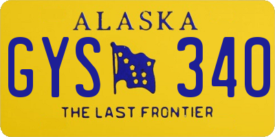 AK license plate GYS340