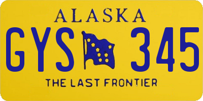 AK license plate GYS345