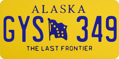 AK license plate GYS349