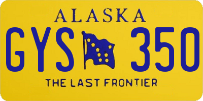 AK license plate GYS350