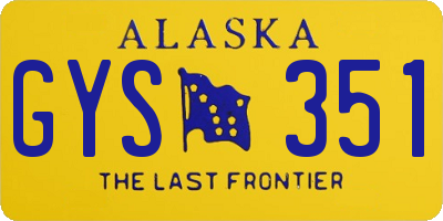 AK license plate GYS351