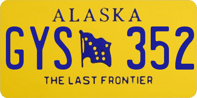 AK license plate GYS352