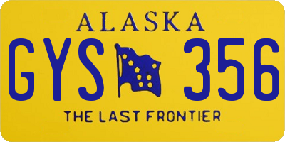 AK license plate GYS356