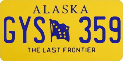 AK license plate GYS359