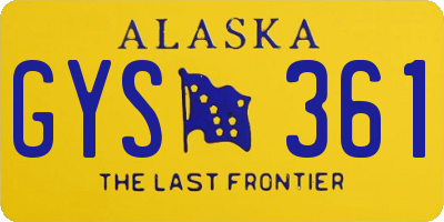 AK license plate GYS361