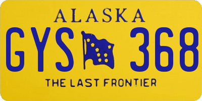 AK license plate GYS368