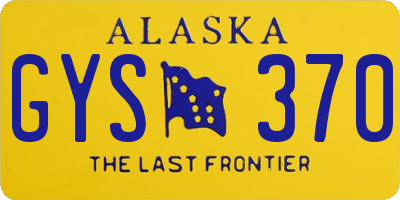 AK license plate GYS370