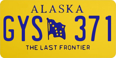 AK license plate GYS371