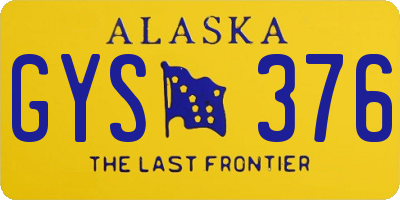 AK license plate GYS376