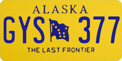 AK license plate GYS377