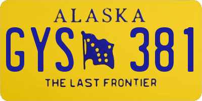 AK license plate GYS381