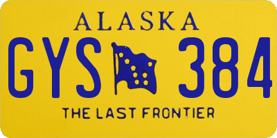 AK license plate GYS384
