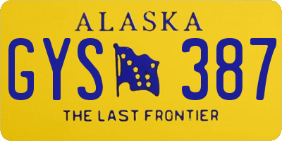 AK license plate GYS387