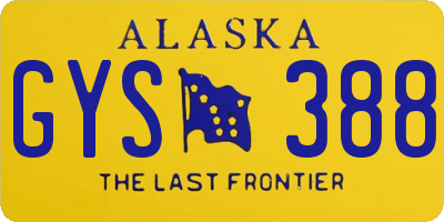 AK license plate GYS388