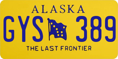 AK license plate GYS389