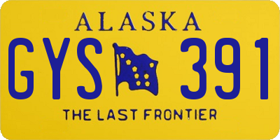 AK license plate GYS391