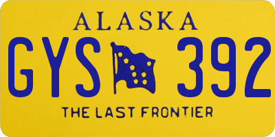 AK license plate GYS392