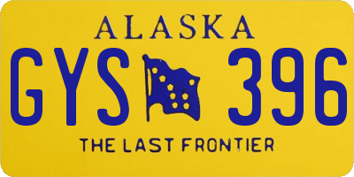 AK license plate GYS396