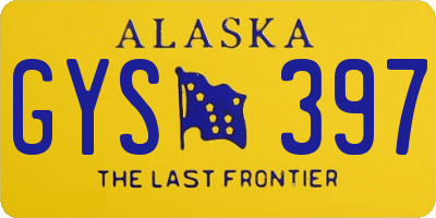 AK license plate GYS397