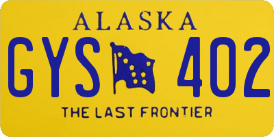 AK license plate GYS402