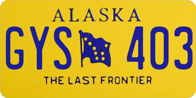 AK license plate GYS403