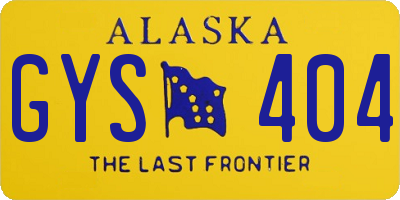 AK license plate GYS404