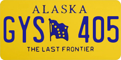 AK license plate GYS405