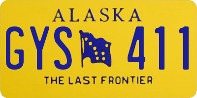 AK license plate GYS411