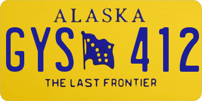 AK license plate GYS412