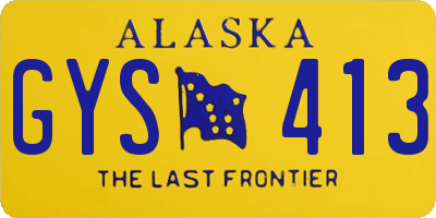 AK license plate GYS413